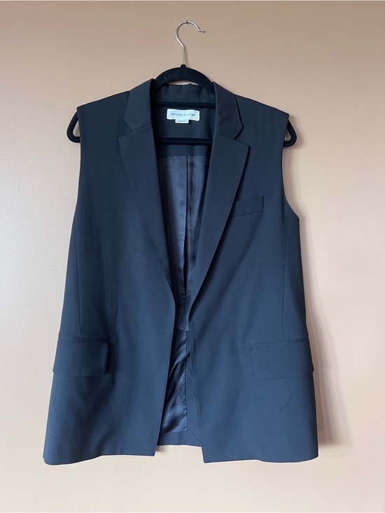Victoria Beckham Jackets & Blazers - Victoria Beckham Black Sleeveless Blazer Vest